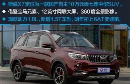 新增1.5T车型 试驾自主7座SUV 斯威X7